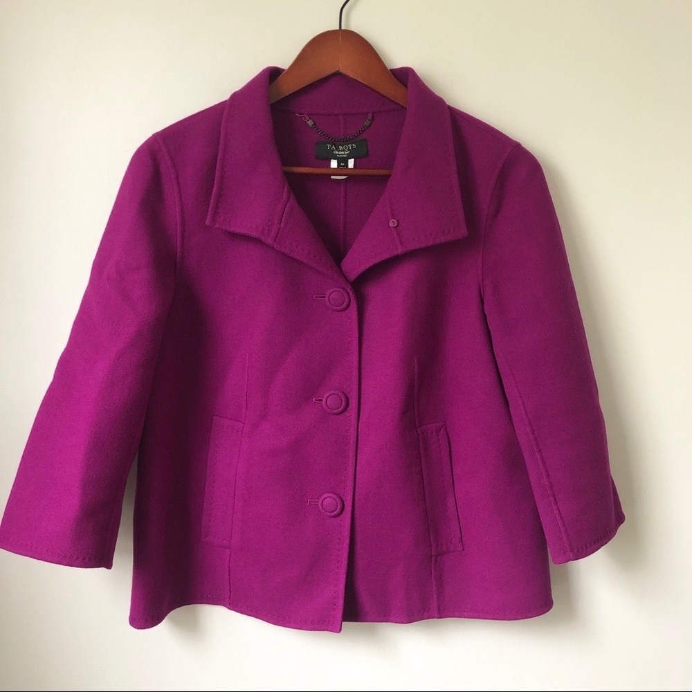 {Talbots} magenta jacket
